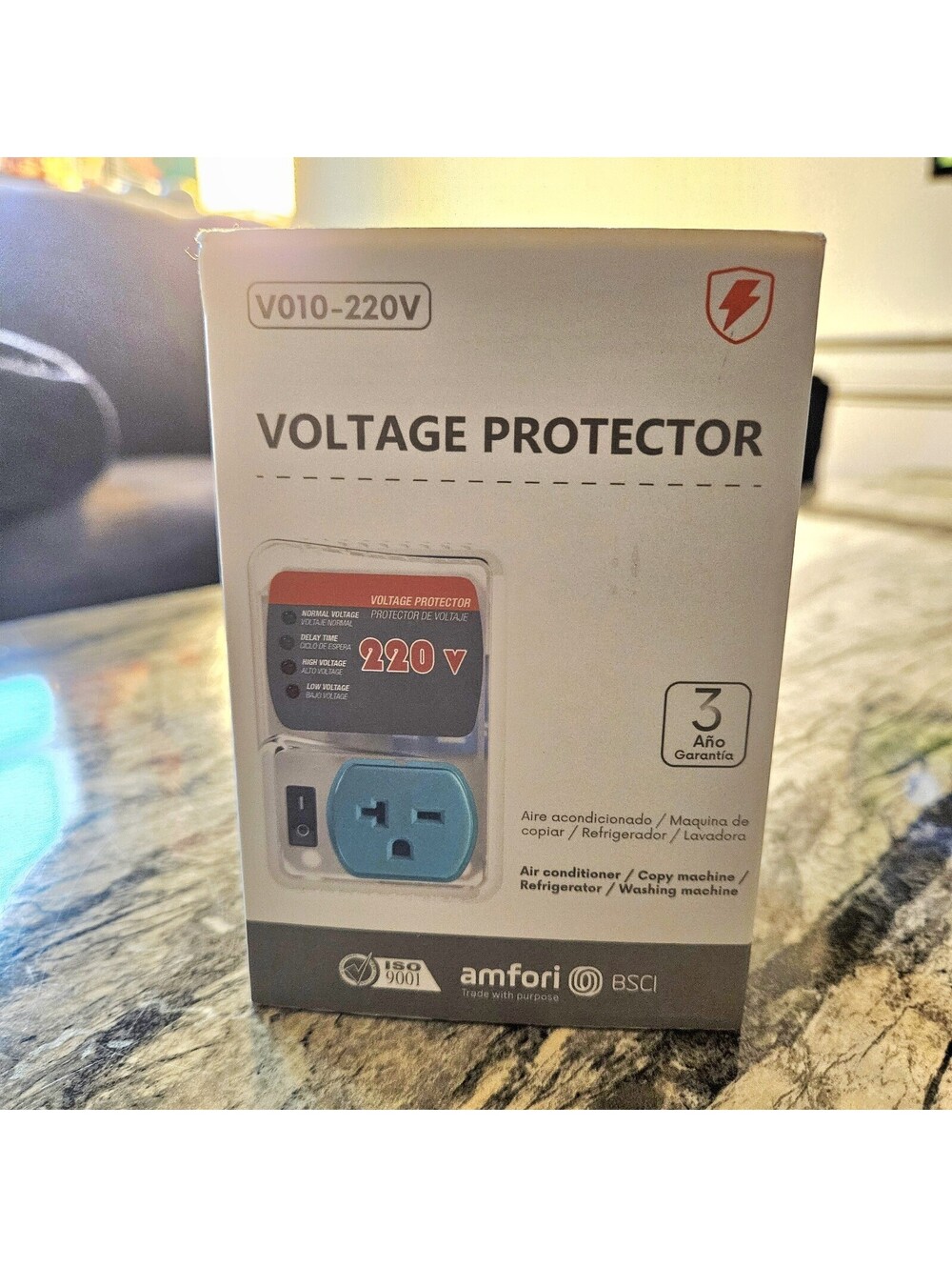 Heavy-Duty 20A 4400W 220V Surge Protector for Appliances, Smart Circuit Plug